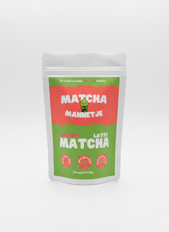 Matcha latte Aardbei